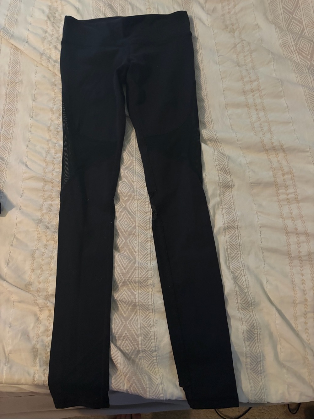 Alo Yoga Black High-Waist Coast Mesh Stirrup Leggings Size Small